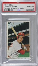1971 Dell MLB Stamps Today's Team Stamps Jimmy Stewart PSA 8