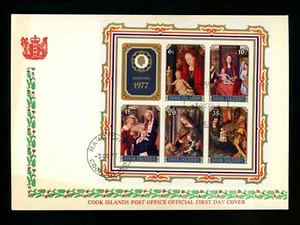 Postal History Cook Islands Oversized FDC #478a S/S Christmas Mary Jesus 1977 - Picture 1 of 2