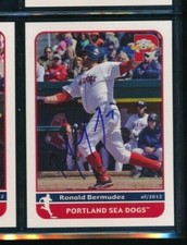 2012 Grandstand PORTLAND SEA DOGS red sox Ronald Bermudez signed autograph swsw6