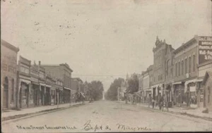 1907. CHILLICOTHE IL MAIN ST. STREET SCENE REAL PHOTO postcard RPPC - Picture 1 of 2