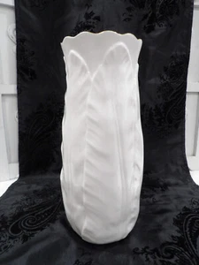 Tall 10.5" Royal Worcester England Raised Fern Leaf Bone China Vase~Very Elegant - Picture 1 of 5