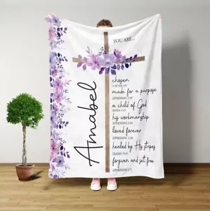 Blanket, Bible Verse Blanket, Religious Gifts For Women, Christian Gifts, Jesus - Picture 1 of 5
