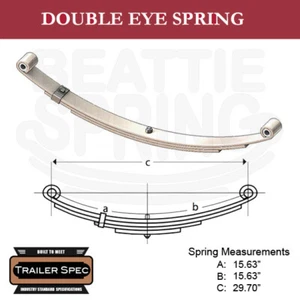 Trailer Leaf Spring Double Eye 15.63" x 15.63" / 29.70" Long / 650lbs - Bild 1 von 1