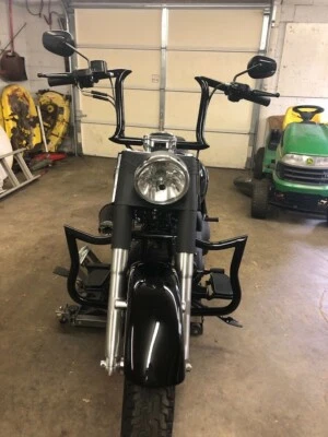 Protector de motor Highway Crash Bar 4 Softail Heritage Fatboy Lo 2000-2017 excavadora Foto 1 de 4