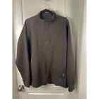 Eddie Bauer Pullover Size L Brown 1/4 Snap Kangaroo Pouch Long Sleeve