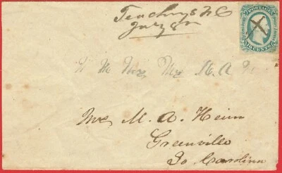 [st3534] Confederate States 1863 Scott#12 on cover - Image 1 of 2