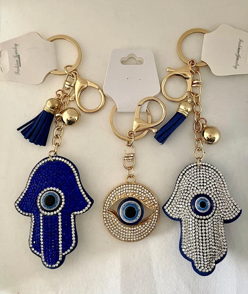KEY CHAINS Evil Eye Protection and good luck/ Hamsa Keychain/ - Image 1 of 1