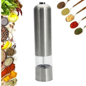 Electric Stainless Steel Pepper Mill Salt Grinder Shakers Adjustable Automatic - Picture 1 of 8