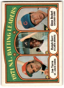 1972 O-Pee-Chee NL 1971 Batting Leaders - Joe Torre/Ralph Garr/Glenn Beckert #85 - Picture 1 of 2