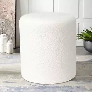 Modern round Ottoman upholstered sea upholstered dresser stool footstool-Limited - Picture 1 of 23