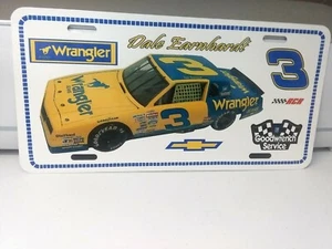 Vintage looking WRANGLER Racing Team DALE EARNHARDT License Plate 3 1980s - Picture 1 of 2