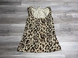 Vintage Dolce Gabbana 90s Y2K Animal Print Tank Top Snakeskin Sleeveless Shirt - Picture 1 of 7