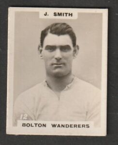 CARD GODFREY PHILLIPS FOOTBALLERS 1921 SOCCER BOLTON WANDERERS J. SMITH