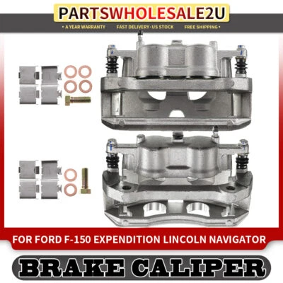 2 передних тормозных суппорта для Ford F-150 Expedition Lincoln Navigator с кронштейном - Изображение 1 из 4