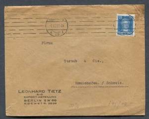 German Reich : Better cover from 1927 sent to Switzerland - Picture 1 of 1