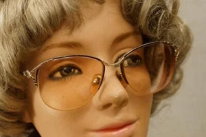 Vintage Costume Eyeglasses Frames Sasha Color #1 Silver Dollar Tortoiseshell - Picture 1 of 10