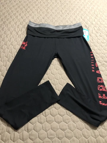Maryland Terrapins Womens Juniors Fit Leggings Pants XL 15/17 Nwt Cover