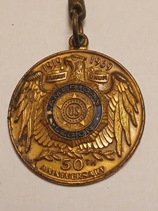 ๐บ๐ฒ๐
VINTAGE AMERICAN LEGION 50TH ANNIVERSARY 1919-1969 KEY Ring CHAIN EAGLE - Picture 1 of 8