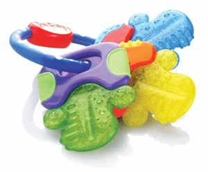 Baby Teether Keys Ice Gel Teething Ring Toys Soothing Toddler Bite Cool BPA Free - Picture 1 of 6