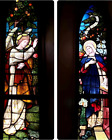 Pair of Nathaniel Westlake English Church Stained Glass Windows The Annunciation