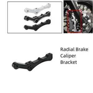 Black Caliper Bracket Radial Brake Front Disc Brake Caliper Mount fit for Harley - Picture 1 of 6