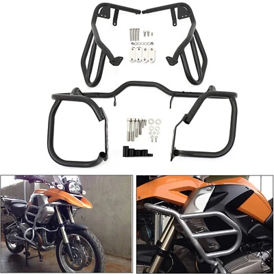 Protector de marco de tanque de barras de choque de motor negro apto para BMW R1200GS 2008-2012 Foto 1 de 4