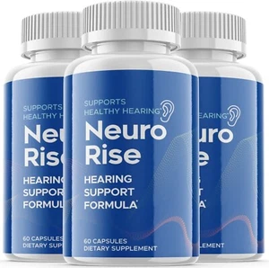 3 Pack - Neuro Rise - Ear Health Supplement Support, Tinnitus Relief - 180 Pills - Picture 1 of 3