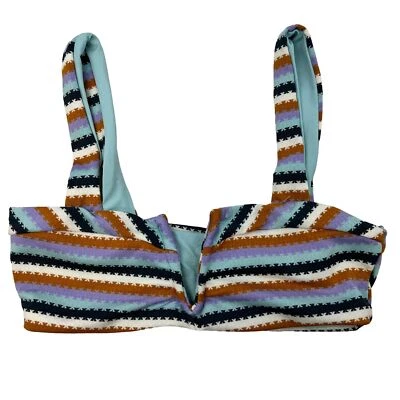 Top de bikini L*Space para mujer Lee V Wire Center a rayas talla XS nuevo Foto 1 de 4
