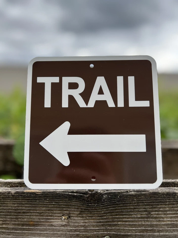 LEFT Trail Direction Hiking Walking Path Metal Sign 6”x6” (NEW) Park Recreation - Image 1 of 1