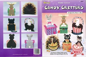Candy Critters Plastic Canvas Pattern Needlecraft Shop Eagle Cat Turkey Holiday - Picture 1 of 1