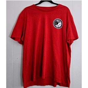 Camiseta ALLSAINTS XL Roja Calce Relajado Camiseta Gráfica Yin Yang Ratas Ropa de Calle Genial - Imagen 1 de 10