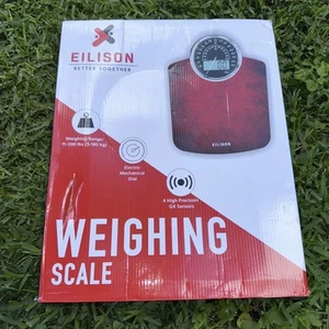 EILISON 2-in-1 Digital & Analog Weighing Scale 400lbs, Large Display, Light Grew - Picture 1 of 2