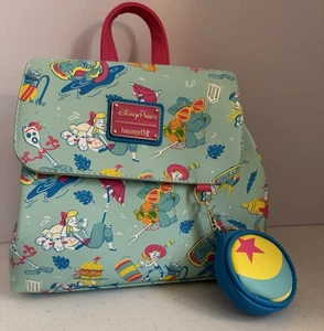 DISNEY TOY STORY LOUNGEFLY SUMMER SPLASH MINI RUCKSACK MIT MÜNZBÖRSE NEU MIT ETIKETT - Bild 1 von 5