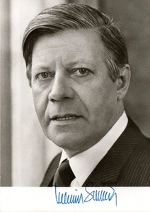 HELMUT SCHMIDT Autogramm Karte signiert BUNDESKANZLER 1974 - 1982 SPD Hamburg - Bild 1 von 2