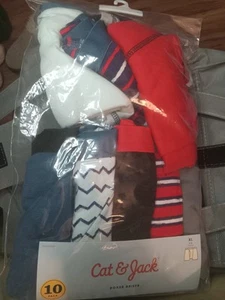 XL (14) Boys' 10pk Assorted Boxer Briefs - Cat & Jack™ Red/Blue - Picture 1 of 5