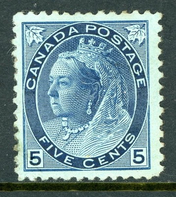 Canada 1899 QV Leaf 5¢ Blue Scott #79 Mint O194 - Image 1 of 4