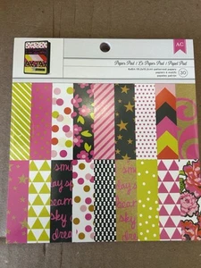 American Crafts 6 x 6 Neon Paper Pads 3pack - Picture 1 of 2