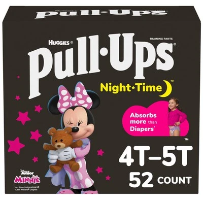 Calça de treino Pull Ups Night Time para meninas 4T 5T Minnie Mouse proteção 12 horas - Imagem 1 de 4