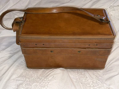 Maleta de mano de cuero de colección para artículos de tocador cosméticos equipaje Hartmann Foto 1 de 4