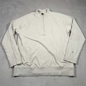 Lululemon Sweater Mens XL Beige Engineered Warmth Half Zip Merino Wool Outdoor - Picture 1 of 18