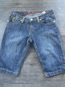 Coogi Australia Embroidered Bermuda Jean Shorts Size 13/14 - Picture 1 of 13