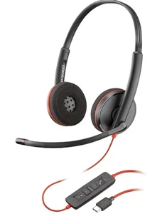 Poly Blackwire 3220 Wired Headset Noise Cancelling Mic - Picture 1 of 2