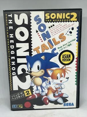 Sonic The Hedgehog 2 - Sega - Asian Version NTSC-J Case And Manual No Cart - Image 1 of 3