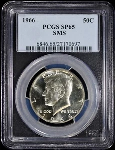 1966 50C Kennedy 40% Silver Half Dollar PCGS SP65 SMS | UNC BU Special Mint Set - Picture 1 of 4