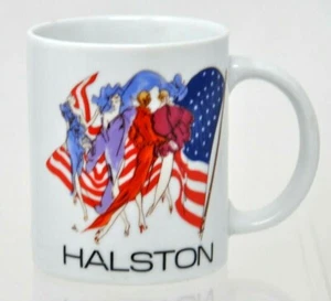 HALSTON Kaffee Tee Keramik Becher USA Americana Flagge patriotisch Stars & Stripes - Bild 1 von 3