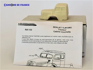 Minitrucks / #133 Berliet TLM 10M2 tracteur cabine couchette - kit résine 1/50 - Foto 1 di 2