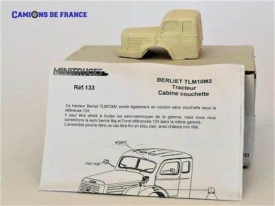 Minitrucks / #133 Berliet TLM 10M2 tracteur cabine couchette - kit résine 1/50 - Photo 1/2