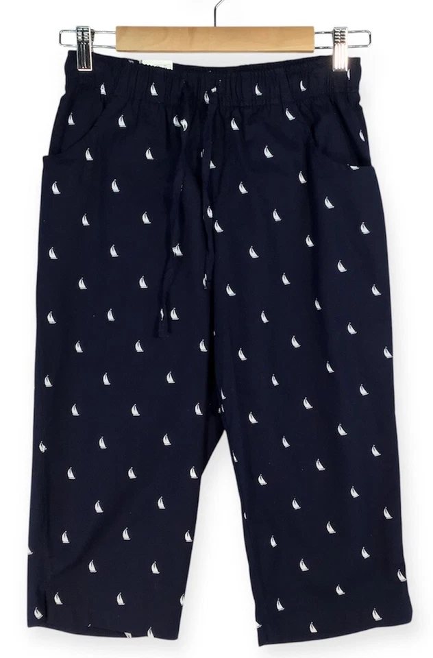 Calça Gloria Vanderbilt Casuals Feminina PM Marjorie Capri Azul Marinho Náutico - Imagem 1 de 4
