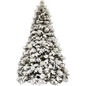 Albero di natale bianco innevato artificiale in pe pvc silicone cm 180 210 240 a - Foto 1 di 5