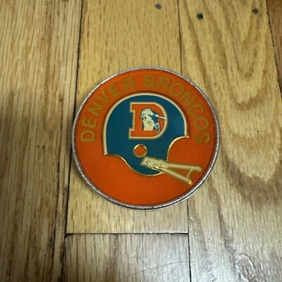 VTG 1978 Denver Broncos Belt Buckle NFL Football Fanwear Artisan Enamel Inlay - Image 1 of 4